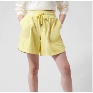 NWT Athleta Farallon Midi Short Drawstring Yellow Knit Size Small